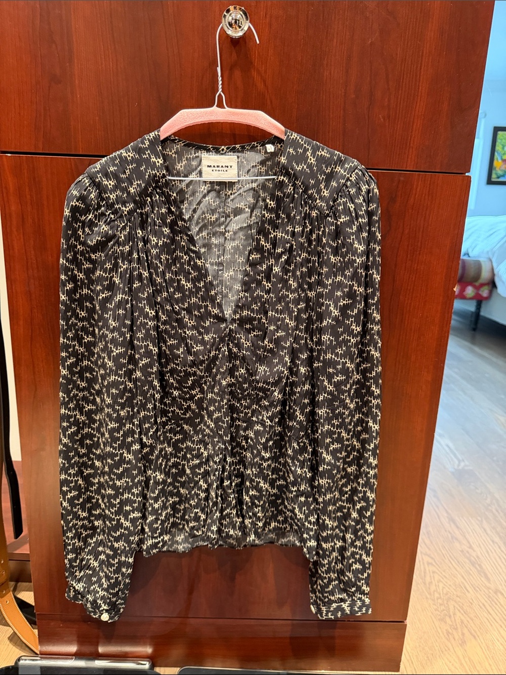 Isabel Marant Black & White Printed Lightweight Blazer